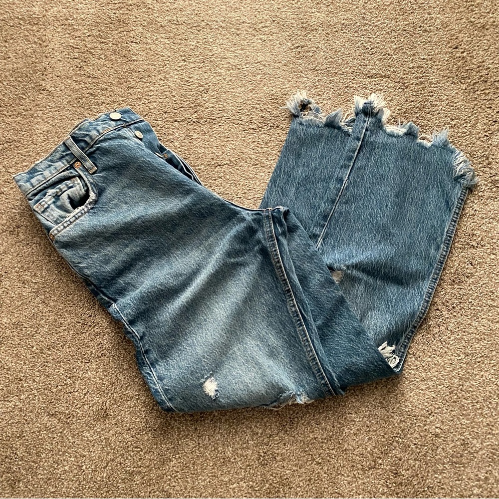 We the Free Wide Leg Ripped Jeans. Size 26 - Picture 3 of 5